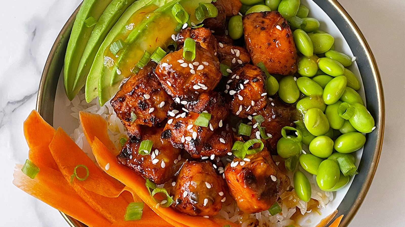 Spicy Teriyaki Salmon Bowl