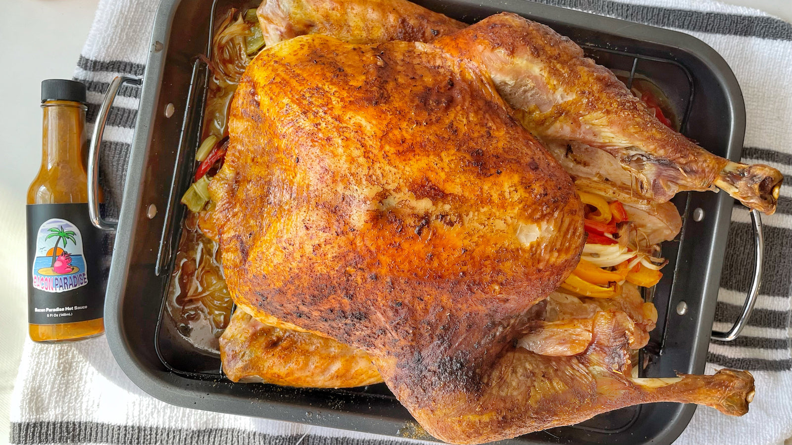 Turkey in (Bacon) Paradise with Bacon Paradise Hot Sauce